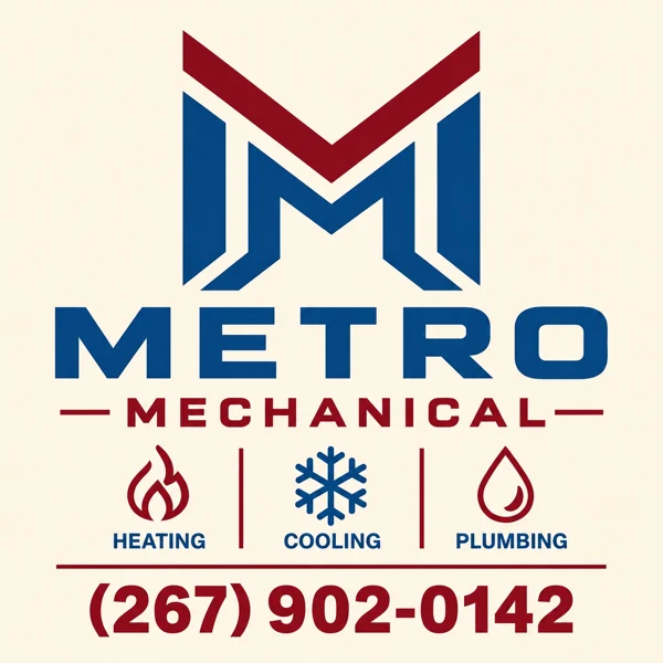 Metro Mechanical logo: Heating, Cooling, Plumbing, (267) 902-0142